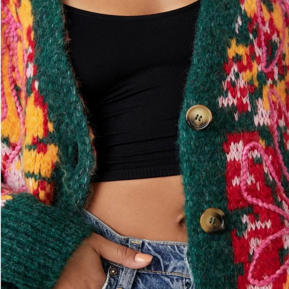 Free people Alexis Floral Cardigan size small - Picture 7 of 7